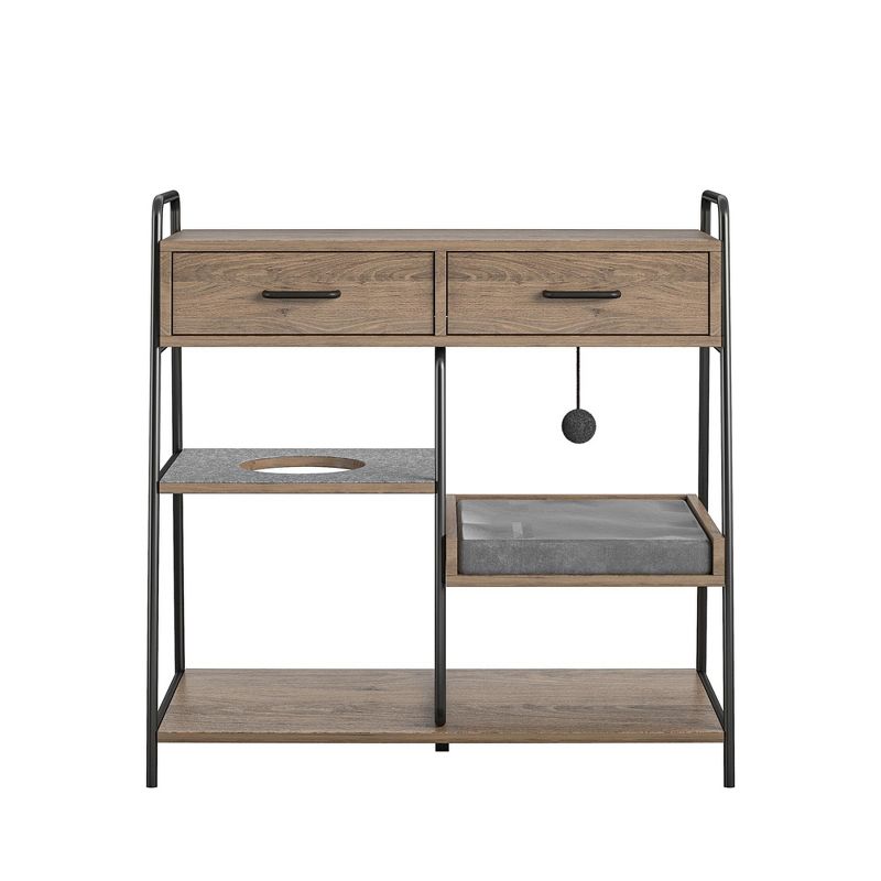 K&H Pet Products 3994 Thermo Outdoor Water Resistant Safe Escape Heated Kitty House with 2 Door Flaps For Feral and Outdoor Cats, Barn Red, Black