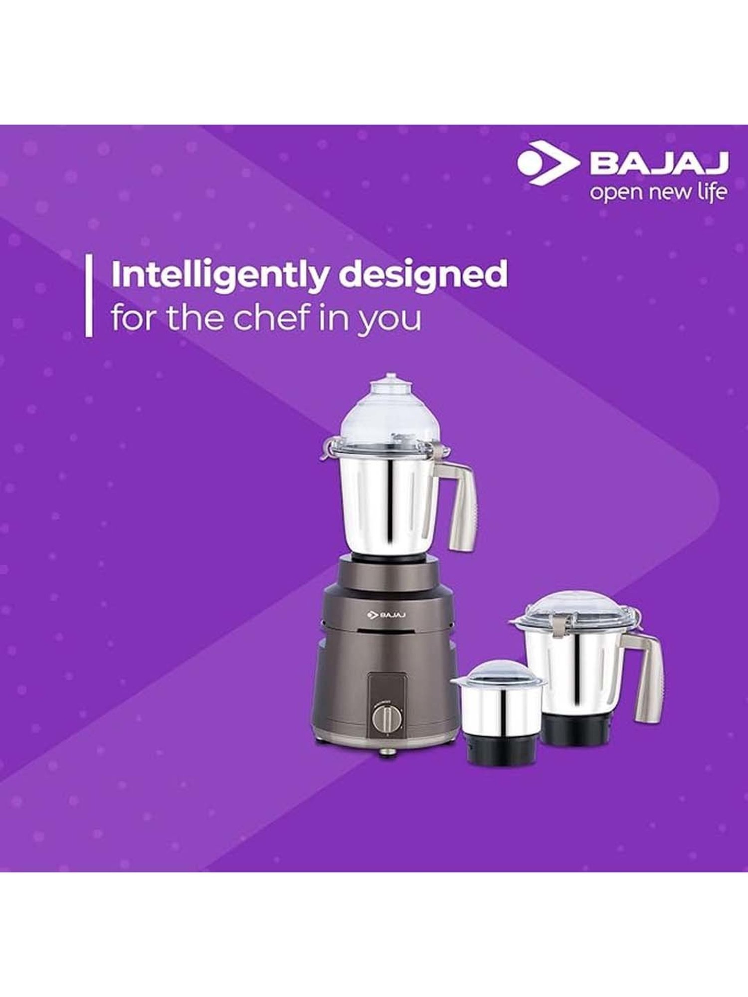 Bajaj 1000W Herculo Mixer Grinder with 3 Jars