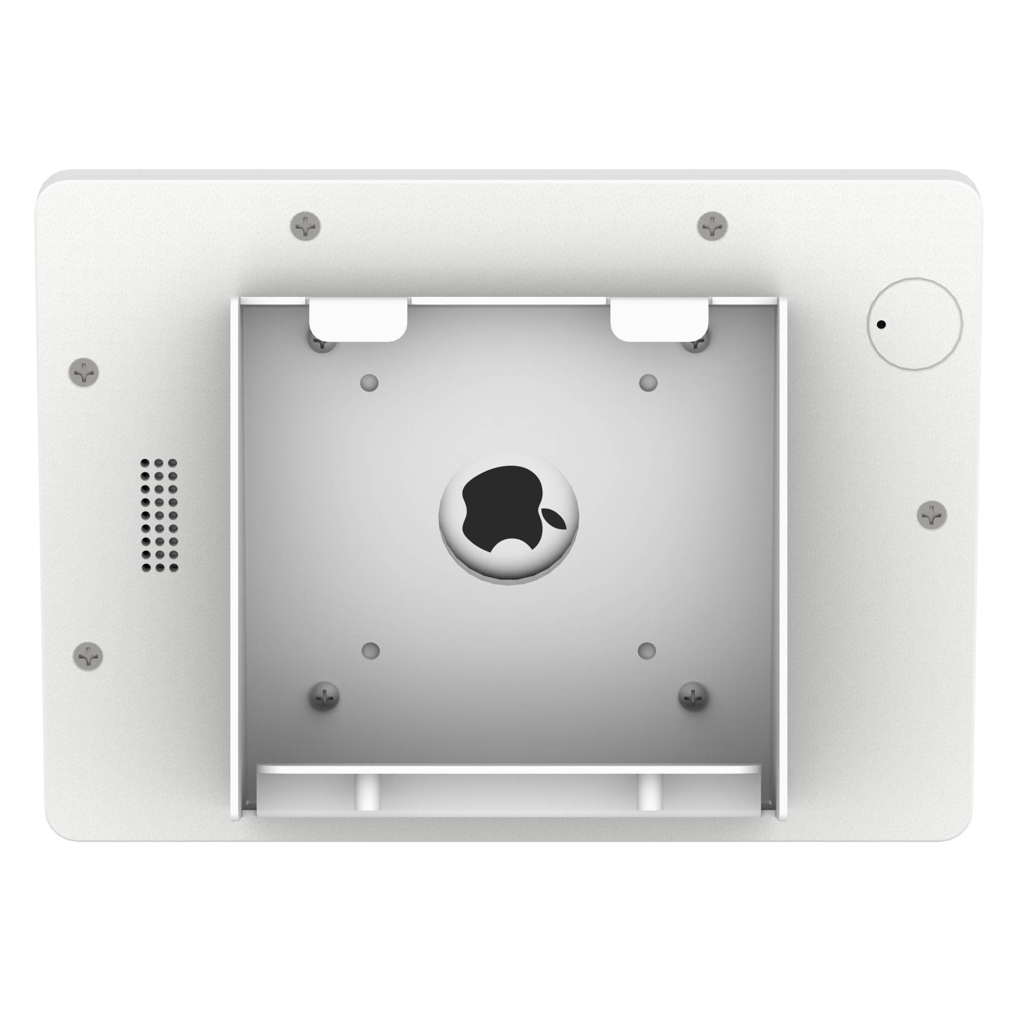 VidaMount White Enclosure and Fixed Tilted 15&deg; Wall Mount [Bundle] compatible with iPad Mini 4 & 5