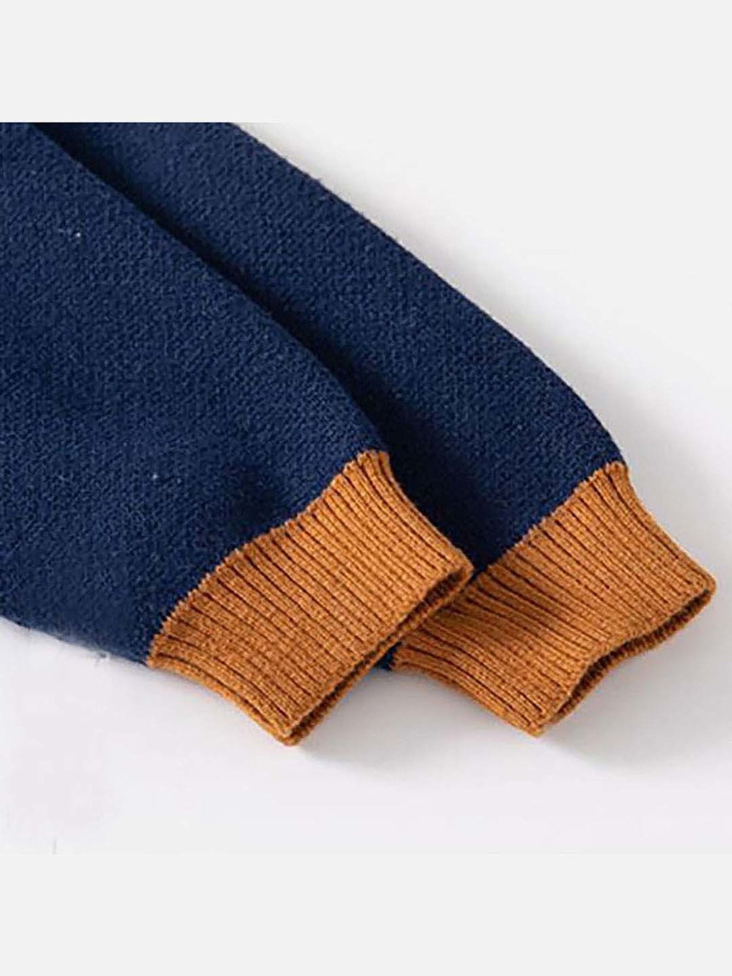 Little Surprise Box Kids Blue & Yellow Printed Full Sleeves Cardigan