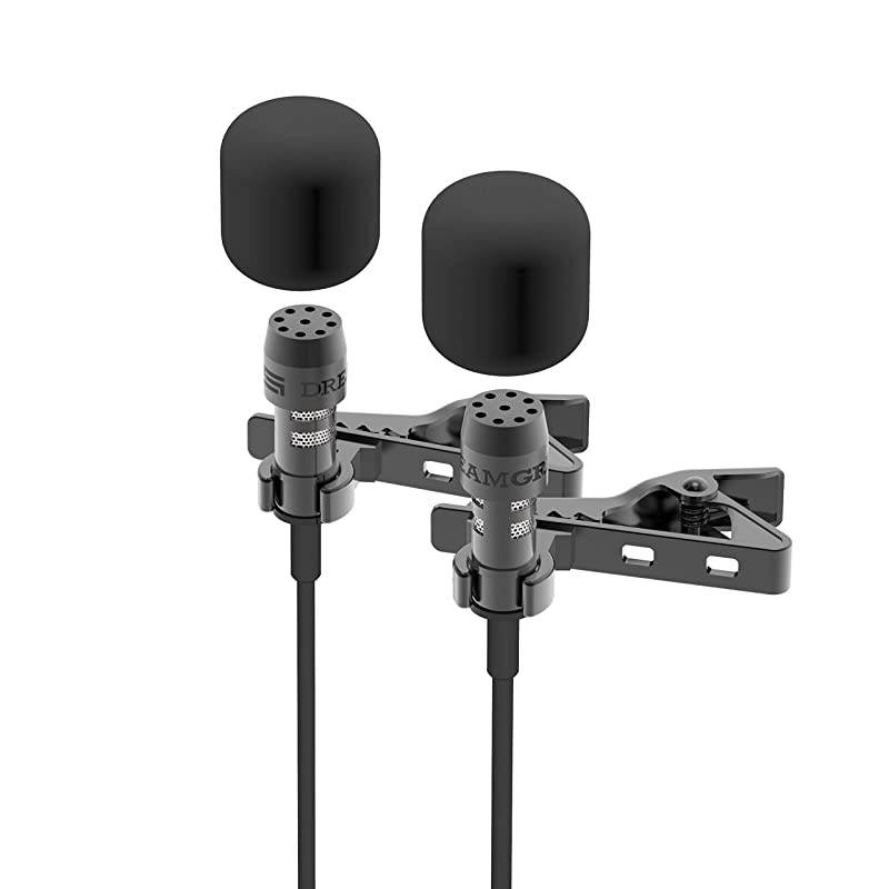 2HD Lavalier Lapel Microphone Full Accessories Pack  LAV PRO for iPhone Samsung Any Other Phones with Extensions Invisible Mic Holders  More Best StudioQuality Sound Kit for Youtubers