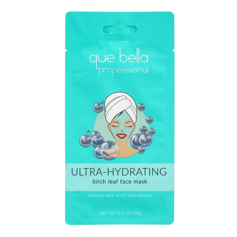 Que Bella Professional Ultra Hydrating Birch Leaf Water Moisture Face Mask - 0.5oz