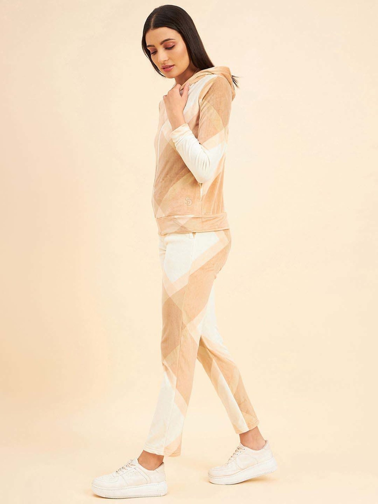 Sweet Dreams Beige Plain Track Suit
