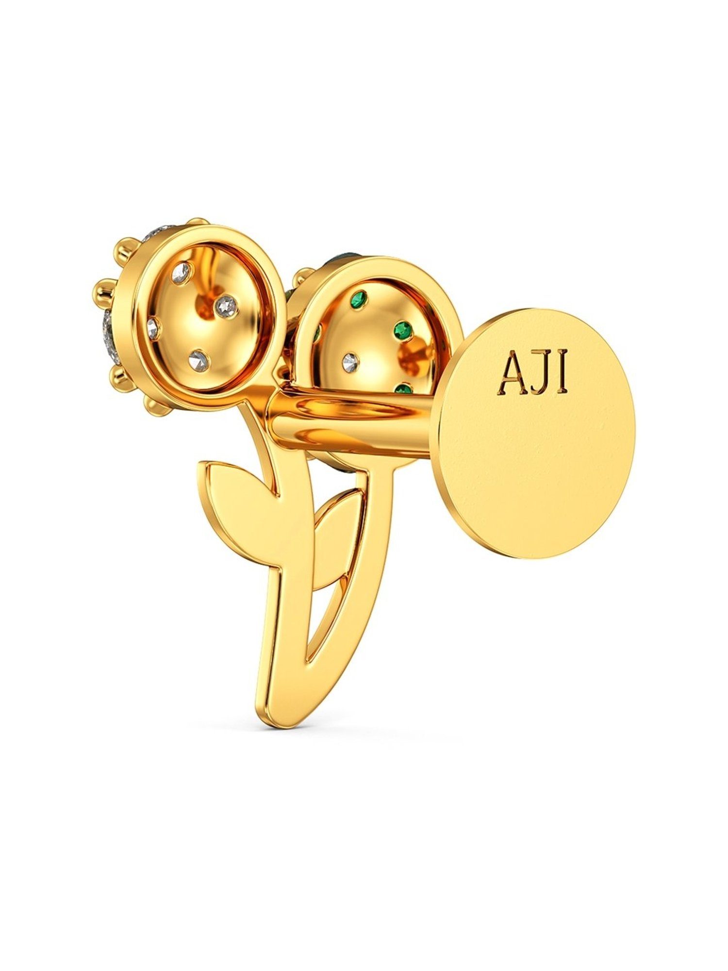 Joyalukkas 22k Dual Blossom Gold Nosepin for Women