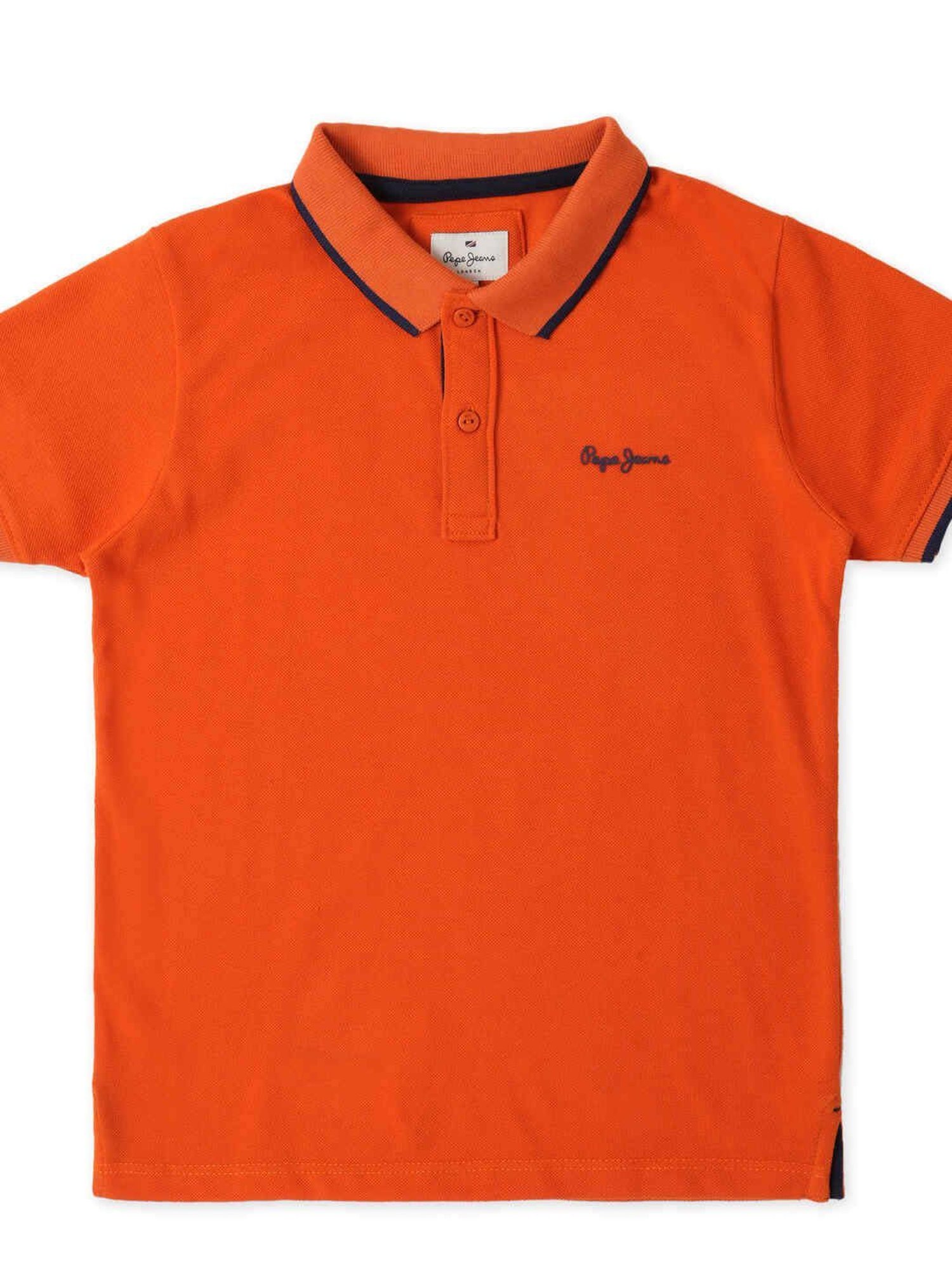 Pepe Jeans Kids Orange Solid Polo T-Shirt
