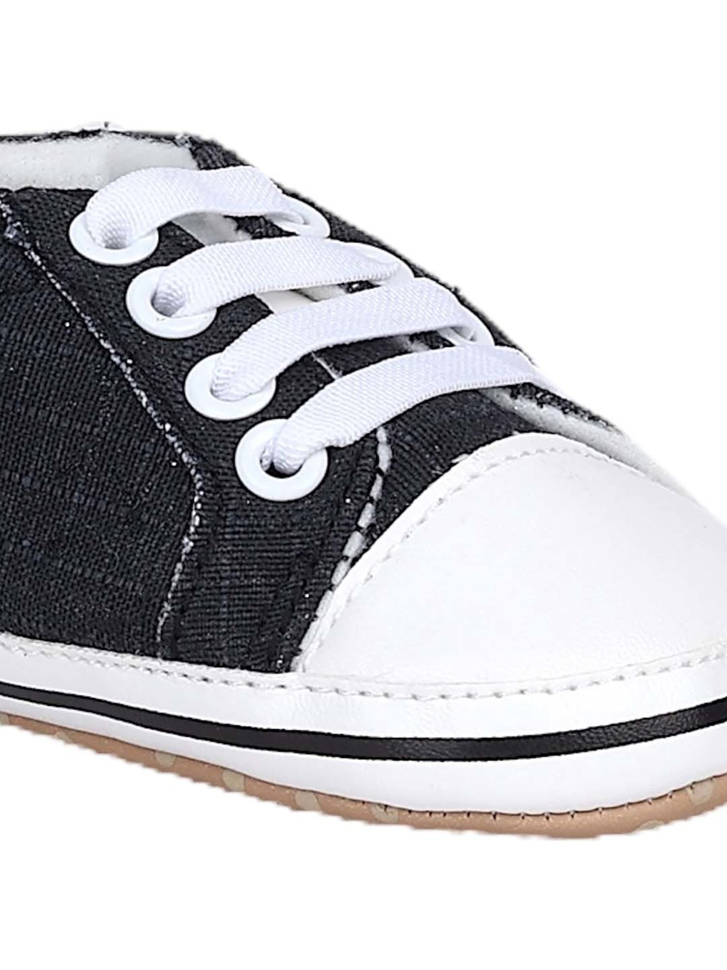 Baby Moo Kids Brown & White Velcro Shoes