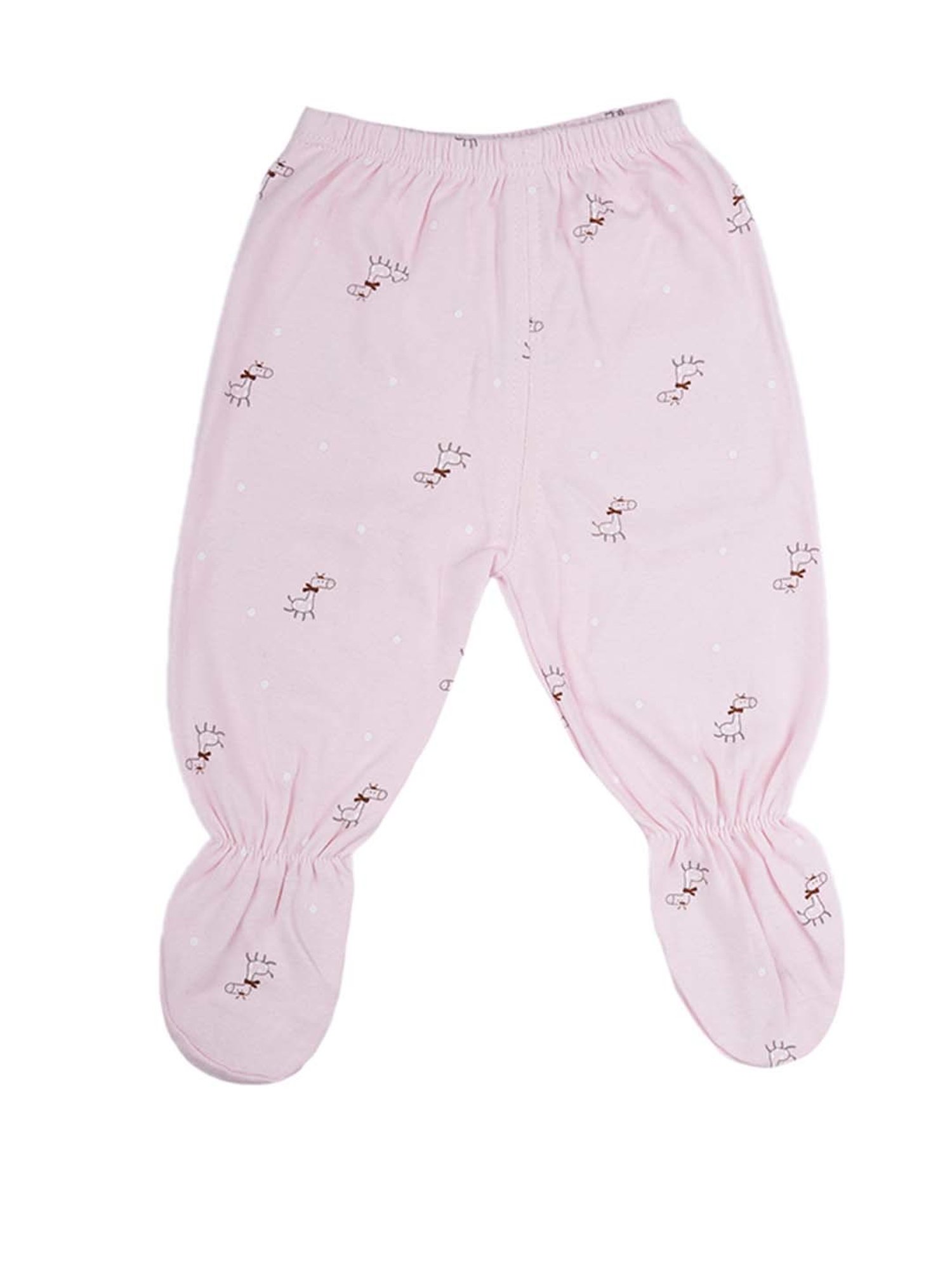 Baby Moo Kids Pink Printed Full Sleeves T-Shirt Set