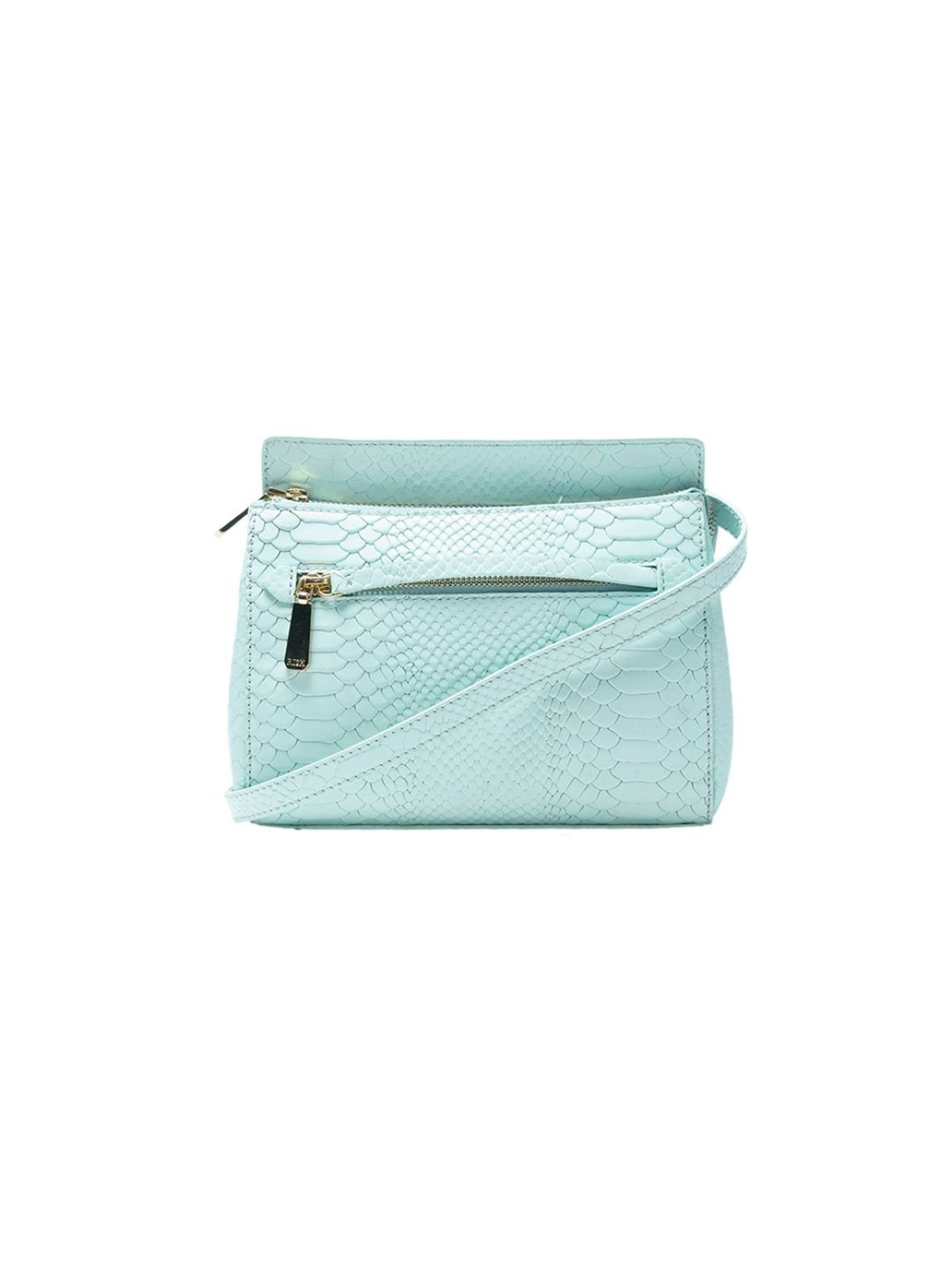 RI2K London Blue Leather Medium Animal Effect Cross Body Bag