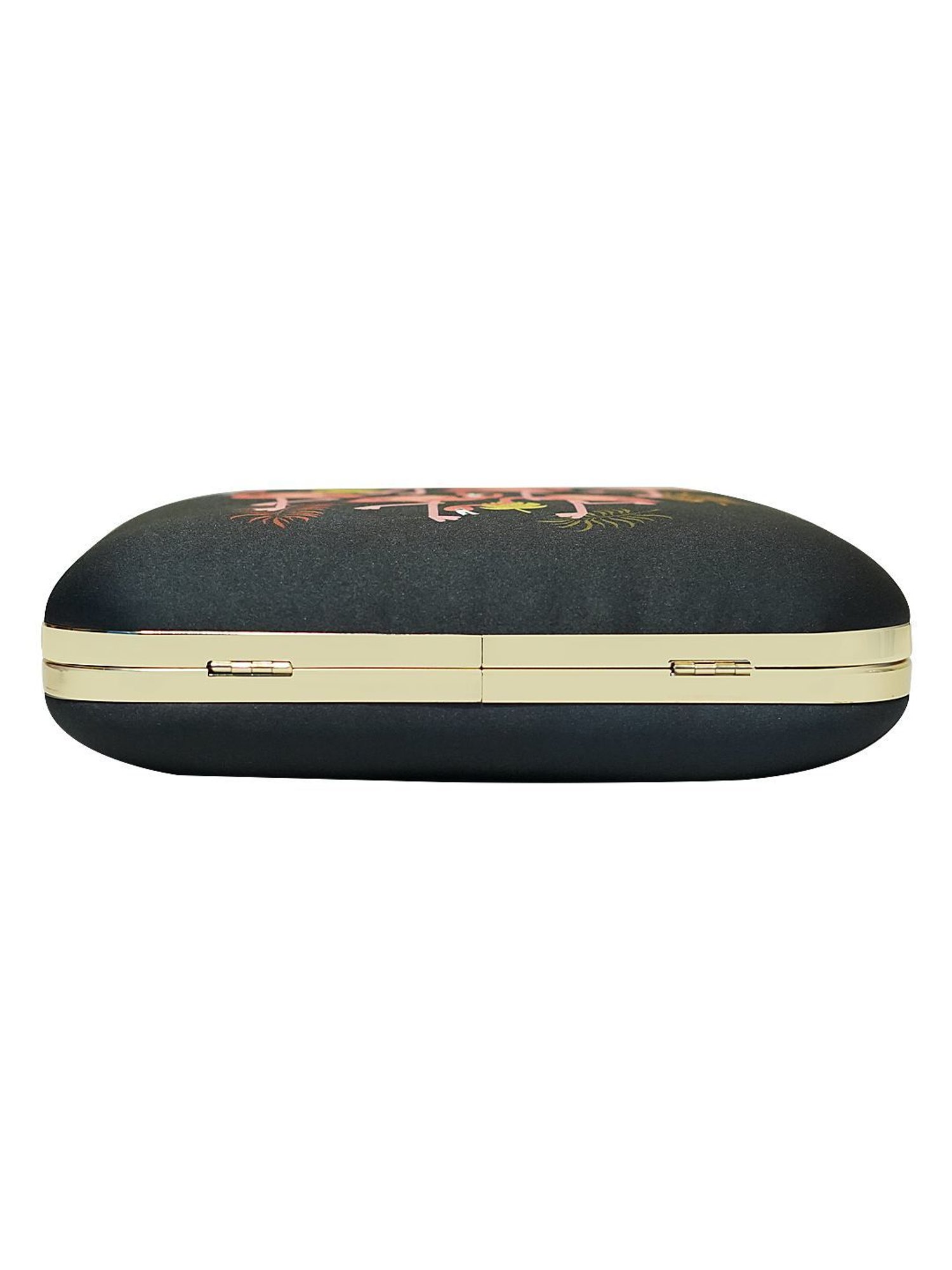 Horra Black Embellished Clutch