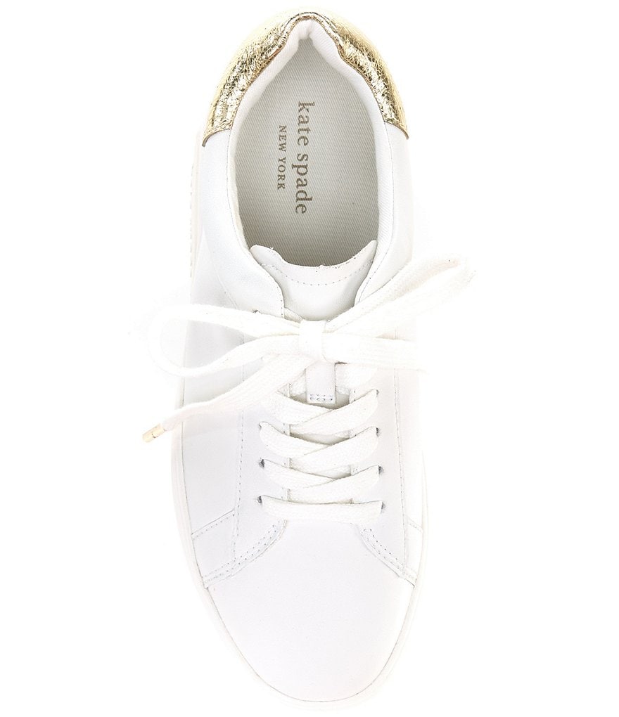 kate spade new york Lift Leather Gold Detail Sneakers