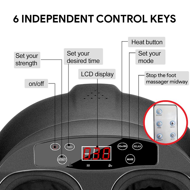 Dartwood Foot Massager for Relieving Foot and Muscle Pain with Heat and Deep Kneading