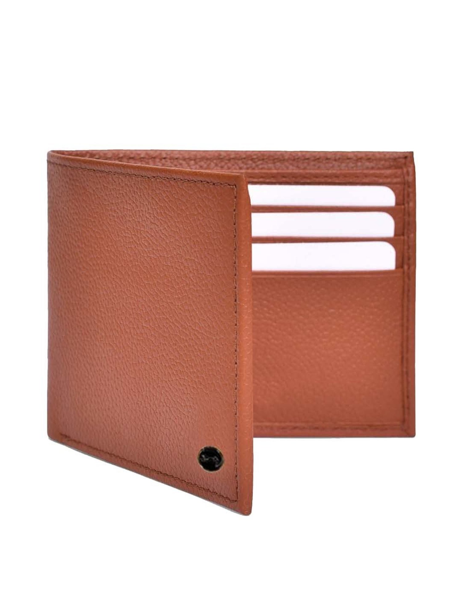 BELWABA Tan Casual Leather Bi-Fold Wallet for Men