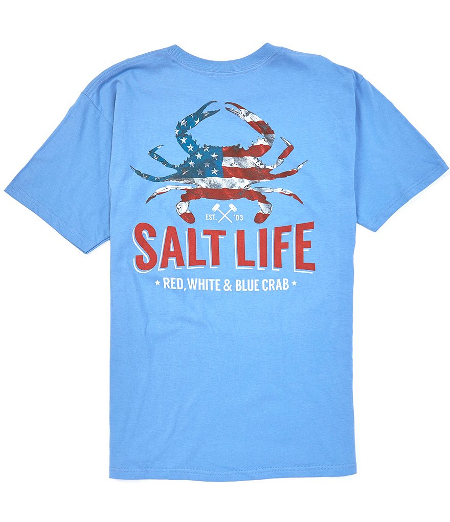 Salt Life American Crab Short-Sleeve Graphic Pocket Tee