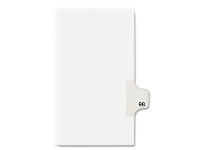 Kleer-Fax 90000 Series Numerical Side Tab Index Divider 25 EA/PK