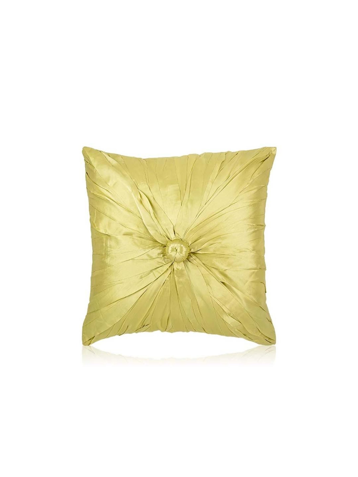 Home4U 'Anabelle' Lime Green Silk Cushion Cover - Set of 1