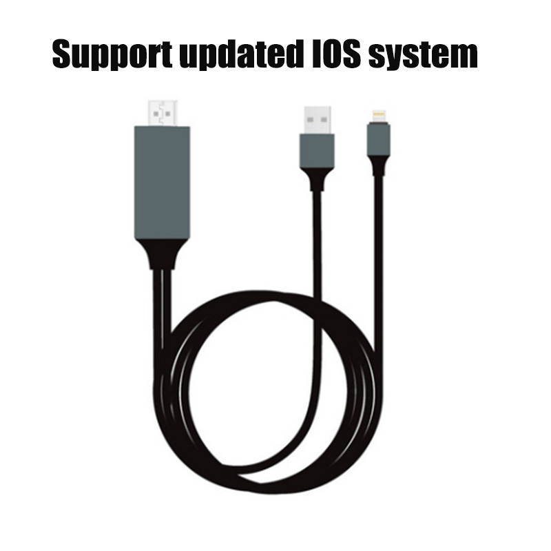 Plug and play-Iphone To HDTV/projector Cable Lightning To HDTV / Lightning To HDMI / IOS To HDMI Cable Mirror screen Cable for iphone