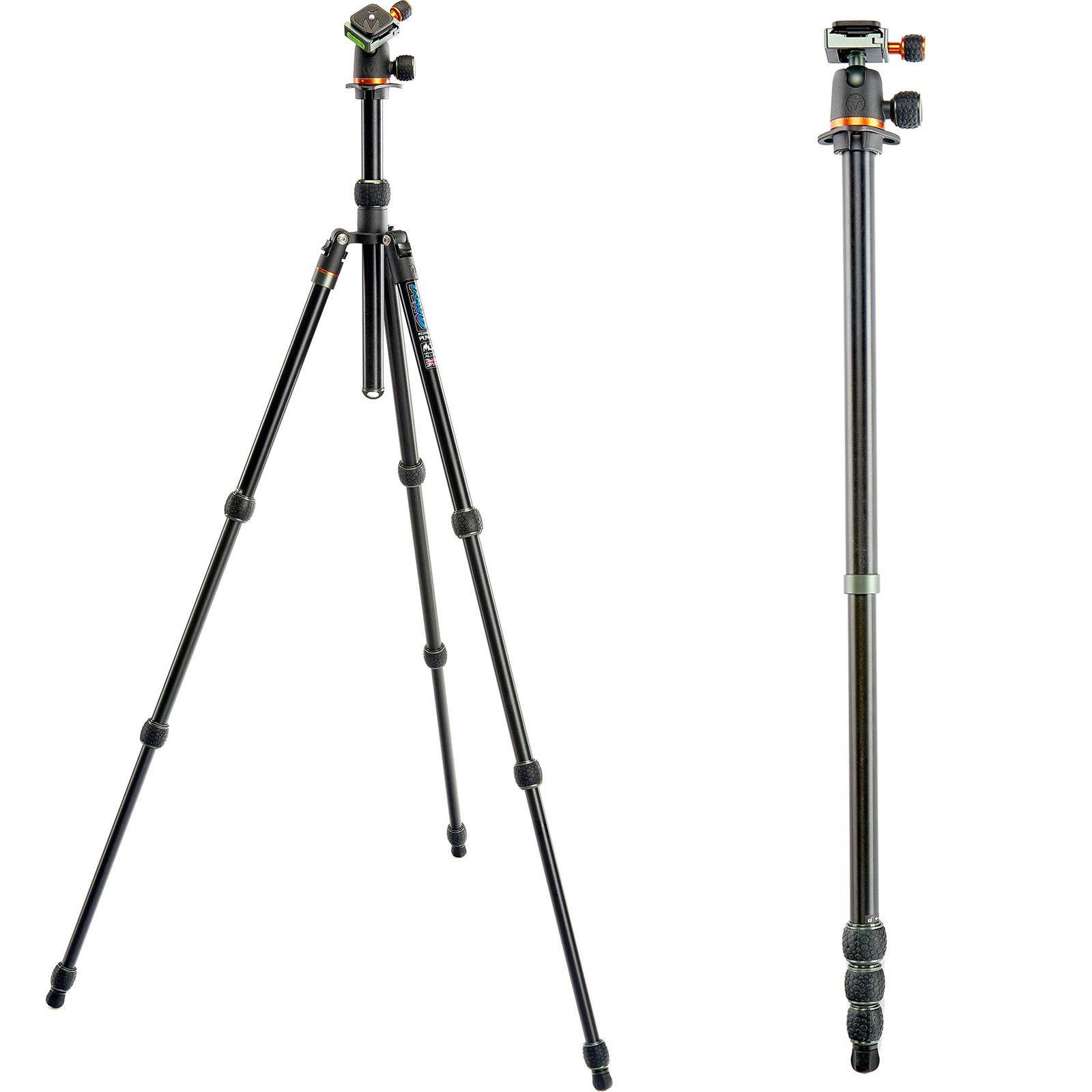 3 Legged Thing Travis Black Aluminum 4-Section Tripod with AirHed Neo Ballhead