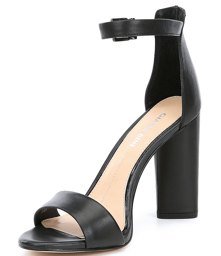 Gianni Bini Joenah Two Piece Ankle Strap Block Heel Dress Sandals