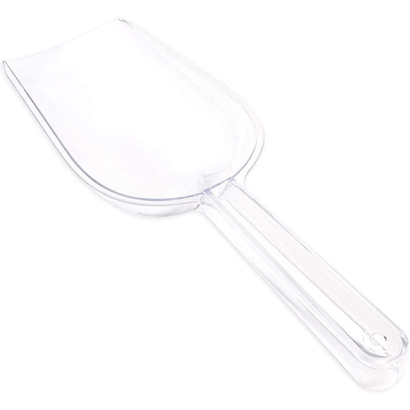 Juvale 24-Count Food Scoop, 9 inches Clear Sturdy Plastic Buffet Scoops for Food Candy Meals Ideal for Wedding Parties Events
