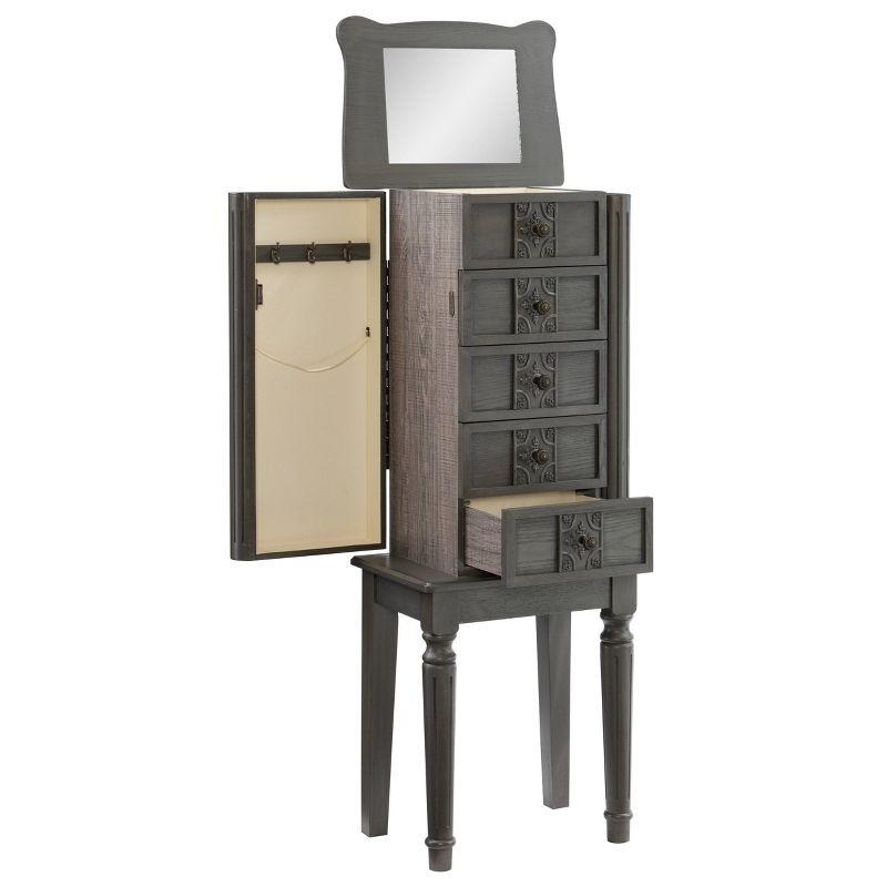 Tallow Jewelry Armoire Gray - Powell Company