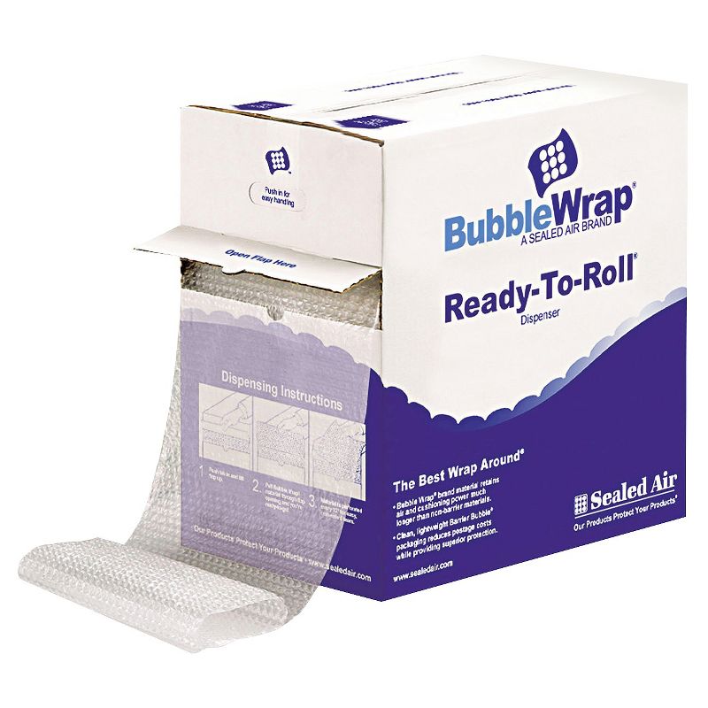 Sealed Air Bubble Wrap 1/2" Thick 12" x 65' Cushion Bubble Roll