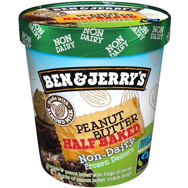 Ben & Jerry's Peanut Butter Half Baked Non-Dairy Ice Cream Frozen Dessert - 16oz