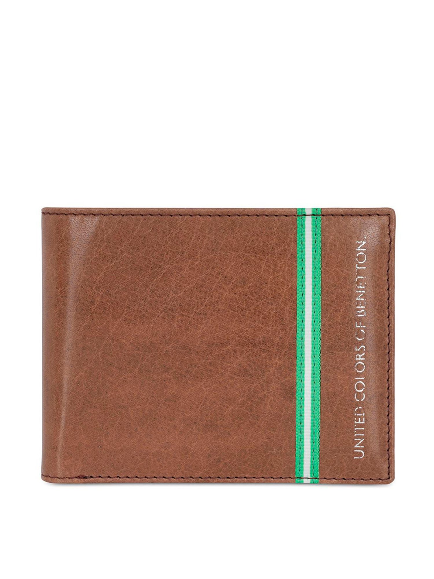 United Colors of Benetton Natalio Brown Leather Solid Bi-Fold Wallet