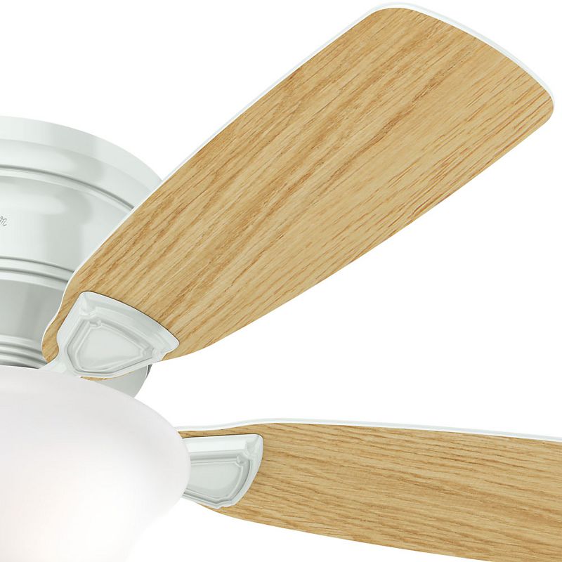 48" LED Low Profile Ceiling Fan (Includes Energy Efficient Light Bulb) White - Hunter