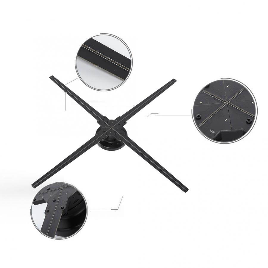 Maiman 28.5" 3D LED Holographic Projector, Large Size 3D LED Display for Shop Sign