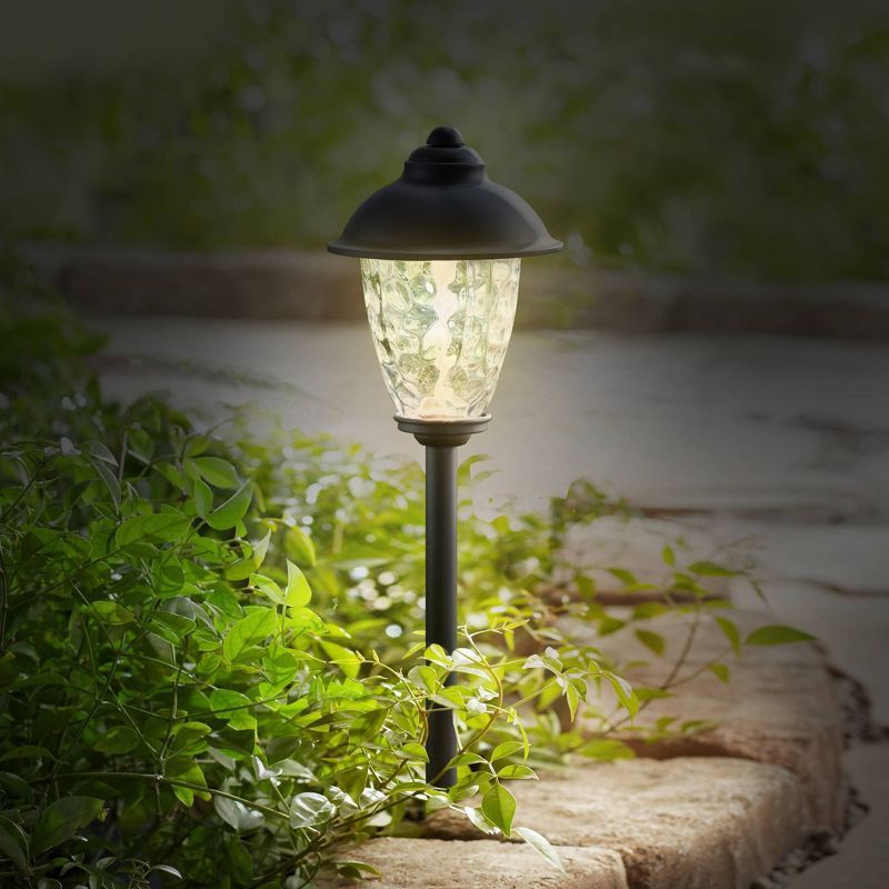 Solar Portable Garden and Pathway Light Amber/White - Techko Maid