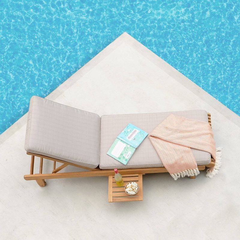 Mosko Outdoor Teak Chaise Lounge with Cushion - Cambridge Casual