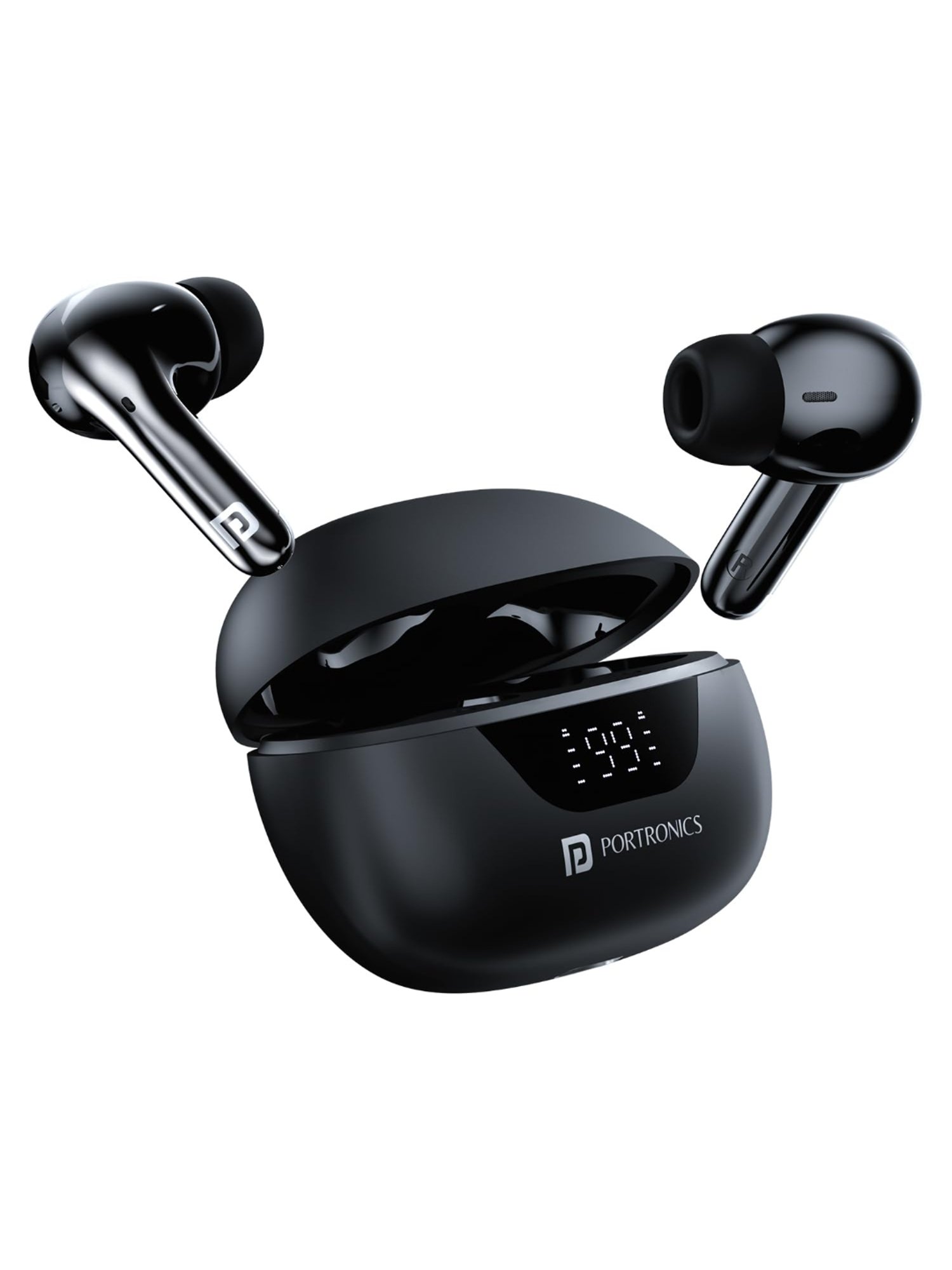 Boat Airdopes Sonik BT Earbuds with 60Hrs Playback & ENx Technology (Thunder Black, True Wireless)