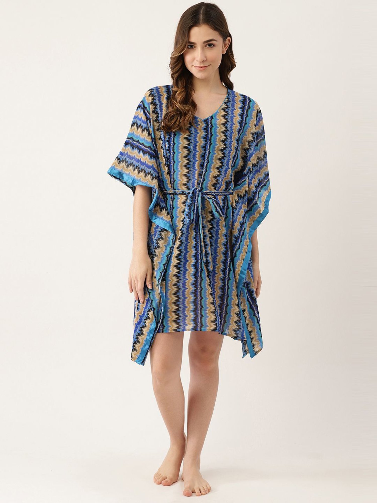Ms.Lingies Blue Printed Kaftan
