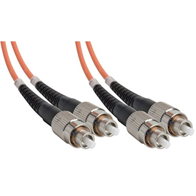 Amphenol FO-PLDUALFCX2-002 FC-FC Duplex Multimode Fiber Optic Patch Cable, 50/125 OM2, OFNP, 2 m, 6.6', Orange