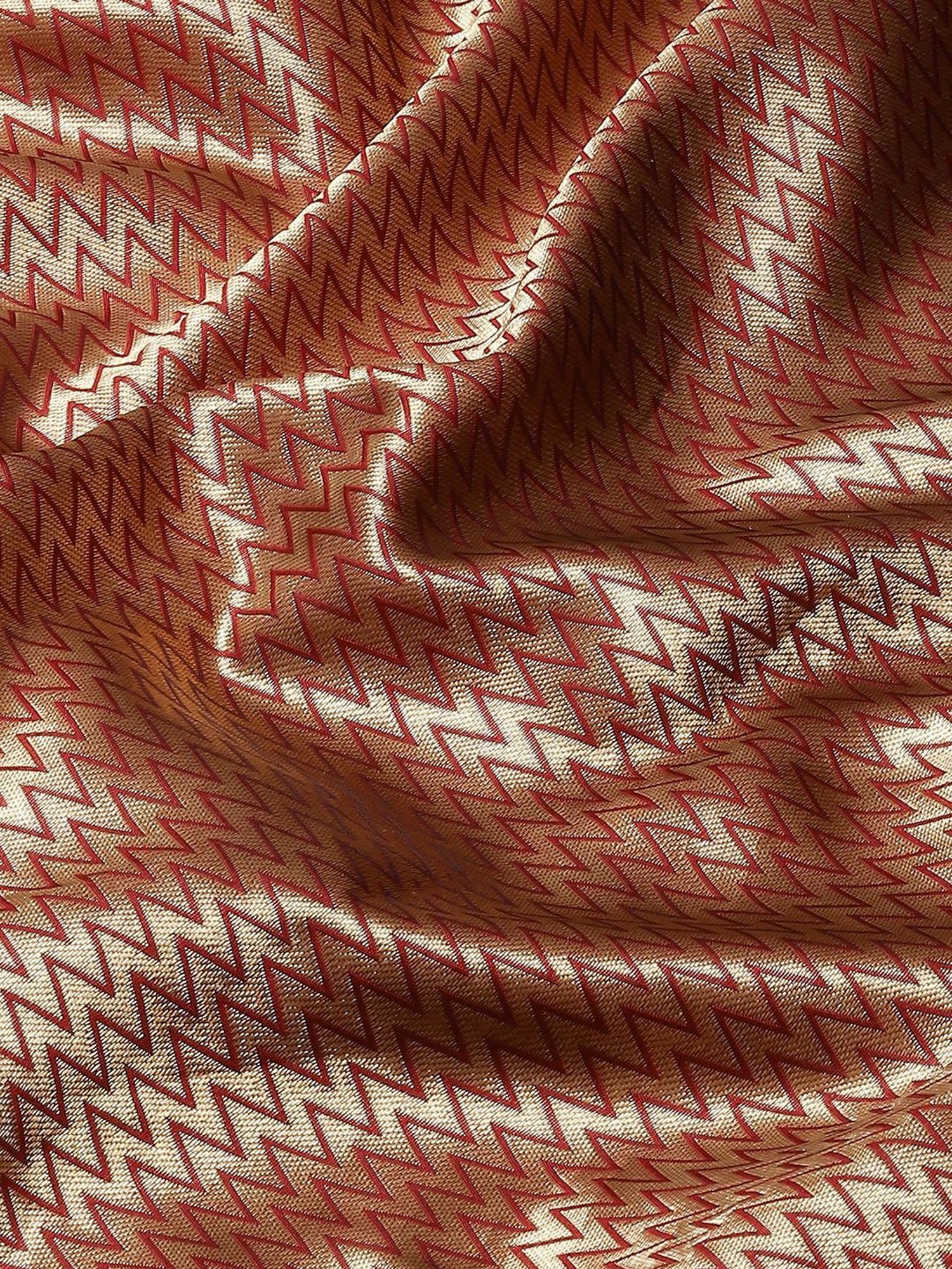 KSUT Brown & Maroon Silk Woven Saree With Unstitched Blouse