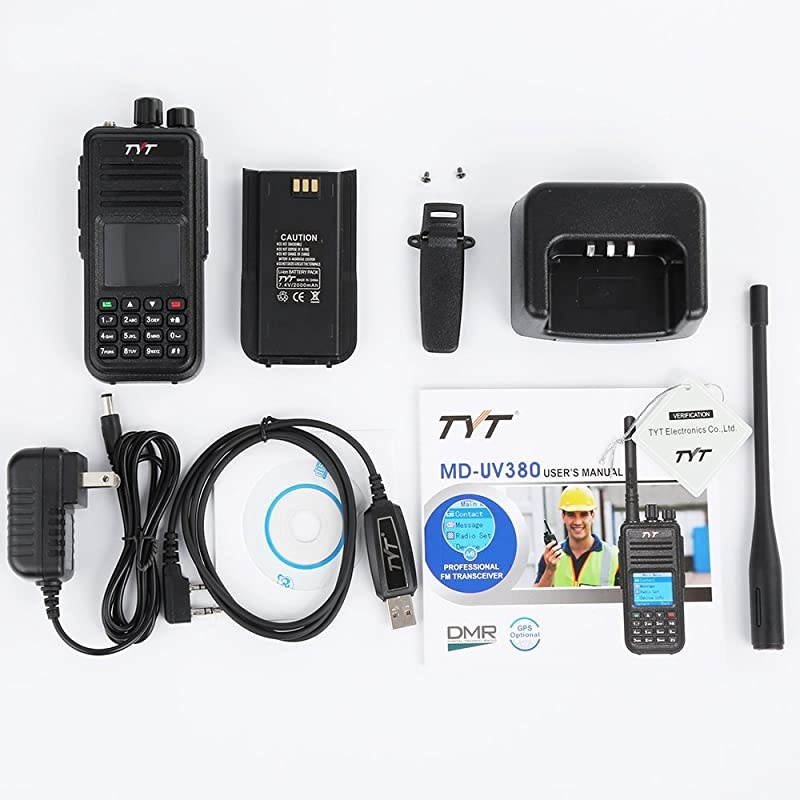 MDUV380 Dual Band VHFUHF 150174Mhz450480Mhz Handheld Two Way Radio Ham
