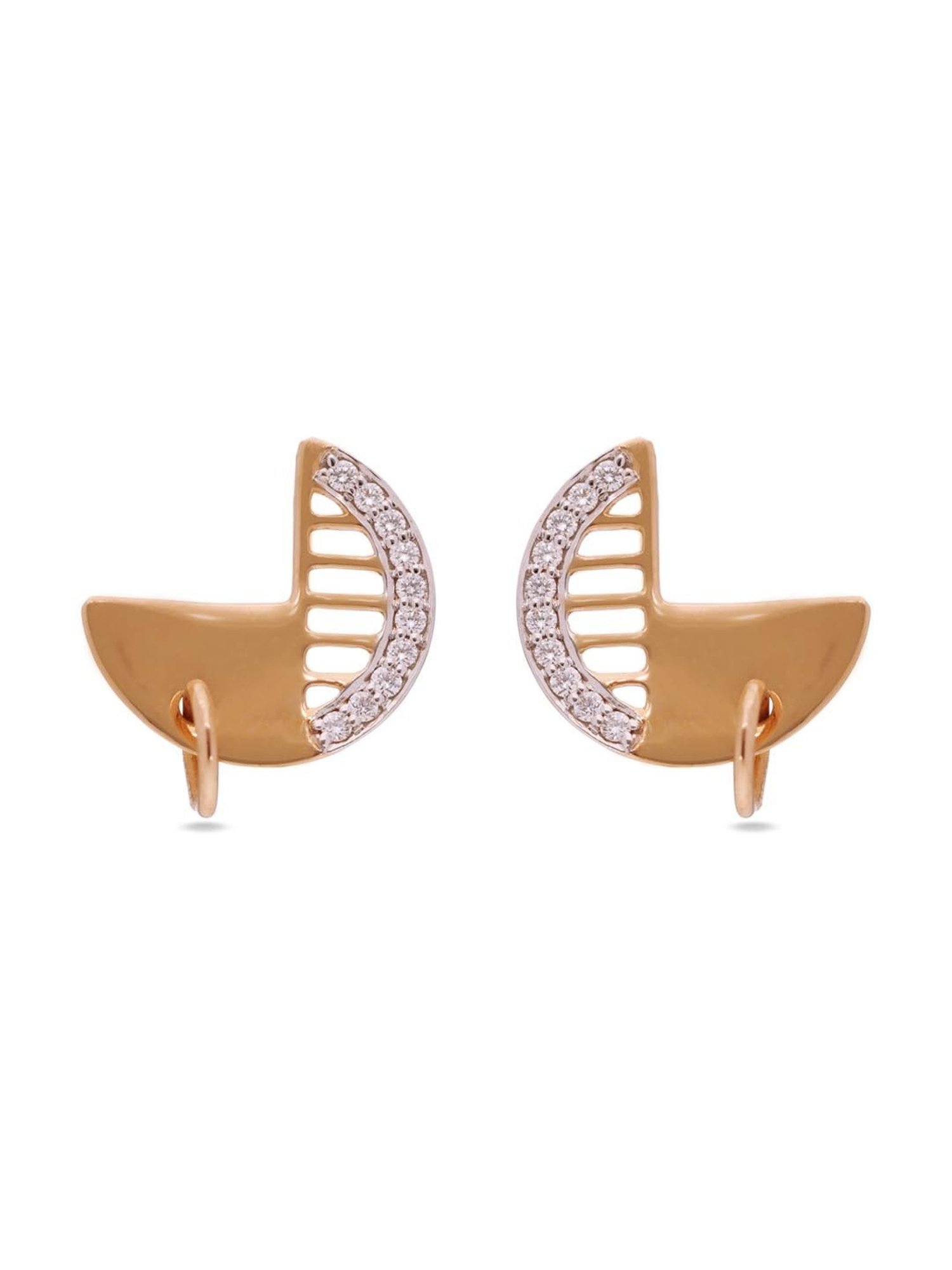 CKC 18k Gold & Diamond Earrings for Women
