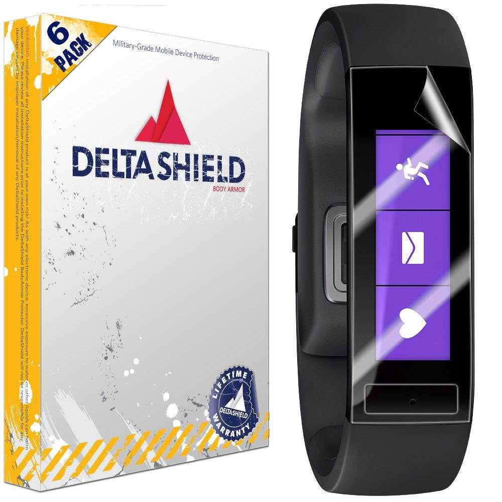 DeltaShield Screen Protector for Microsoft Band (6-Pack) BodyArmor Anti-Bubble Military-Grade Clear TPU Film