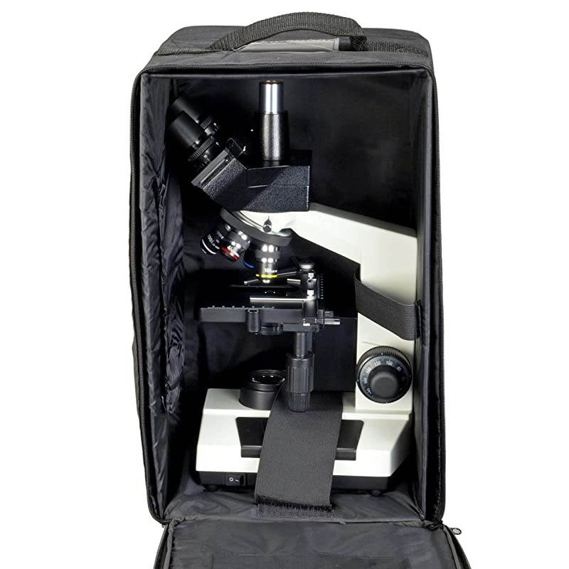 40X-2000X Trinocular Biological Compound LED Microscope with Vinyl Carrying Case