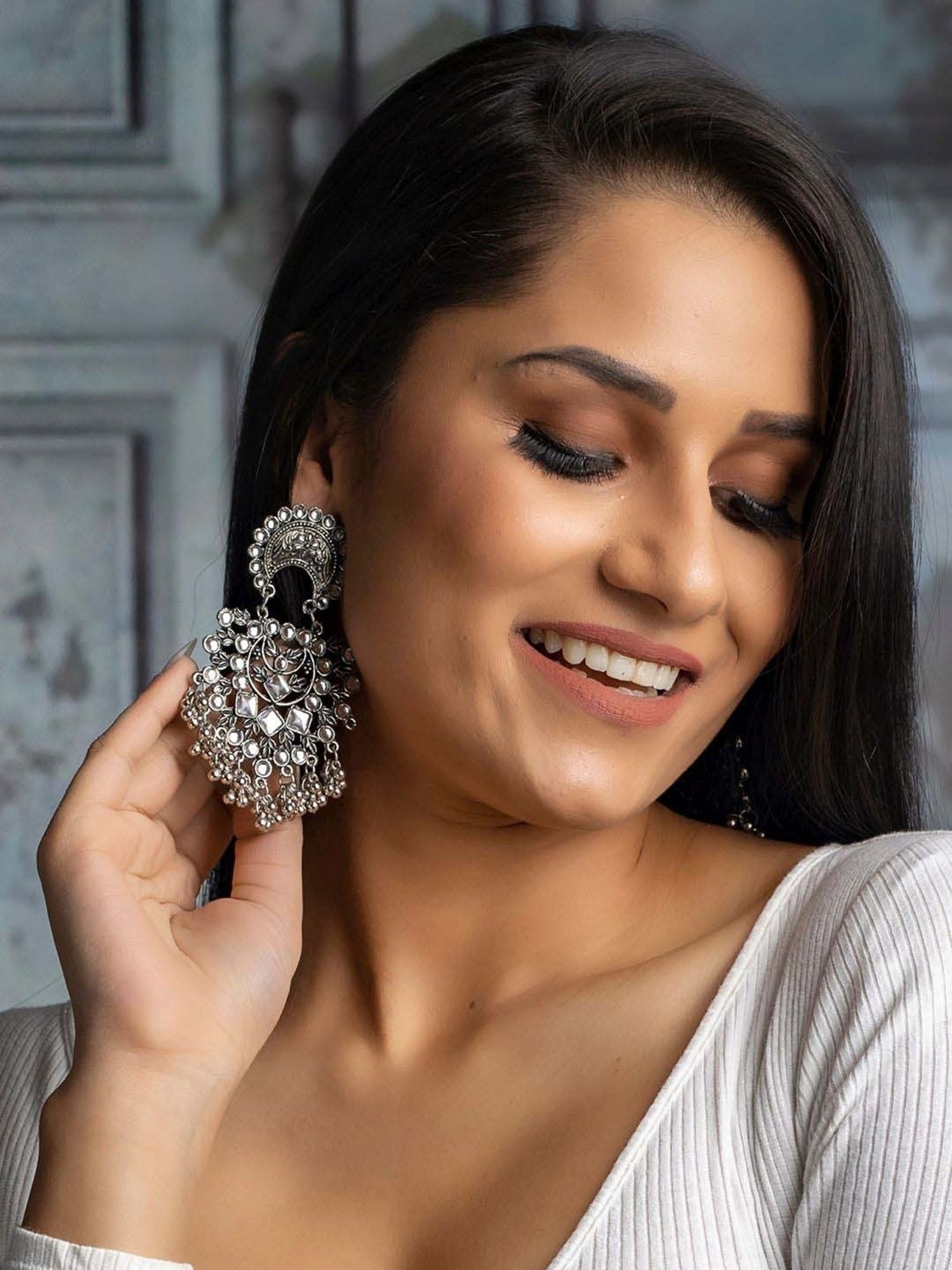 Priyaasi Silver Dangler Earrings