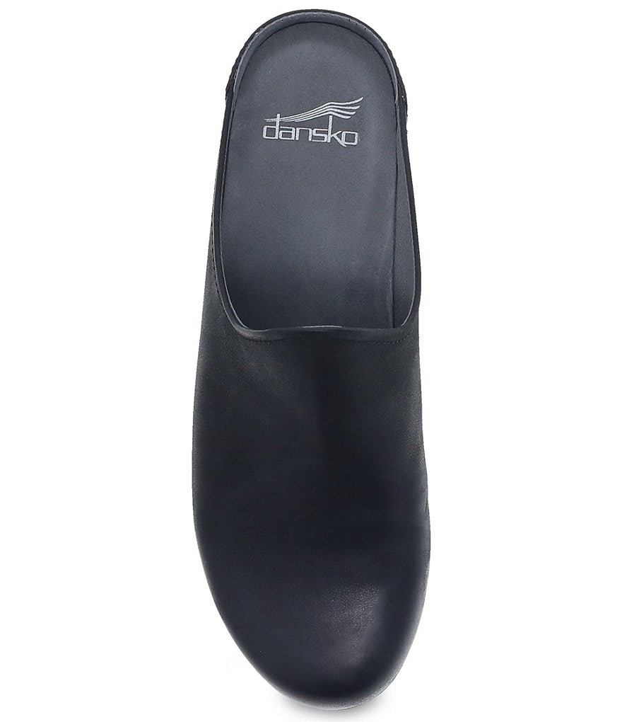 Dansko Melody Burnished Leather Slip-On Open Back Clogs