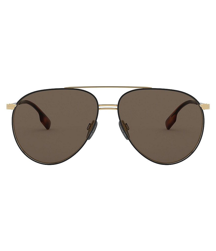 Burberry Men's Be3108 Aviator 60mm Sunglasses