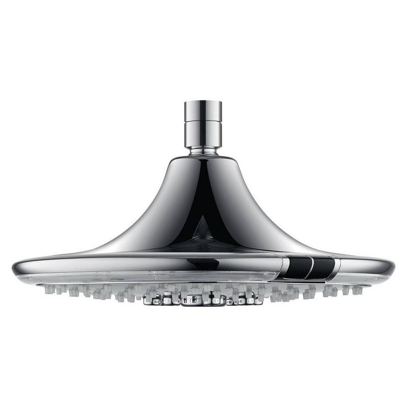 Round Shower Head with LED Temperature Indicators Chrome - evekare