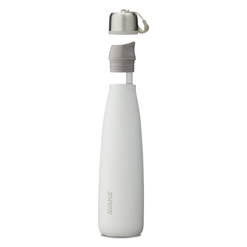 Avana 18oz Ashbury with Stainless Steel Cap - White