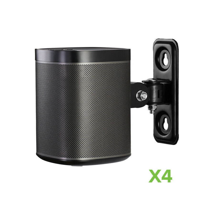SONOS Speaker Mount SONOS PLAY:1 Speaker Wall Bracket Tilt and Swivel 4 Pack Blk