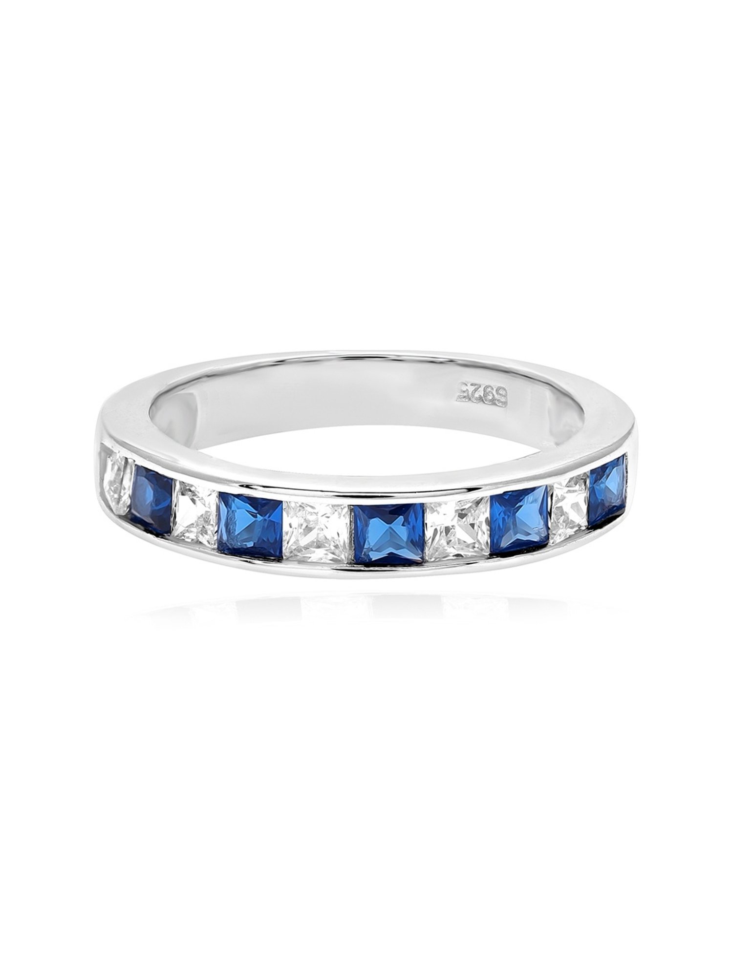 Curio Cottage 925 Silver Blue Roman Crystal Ring