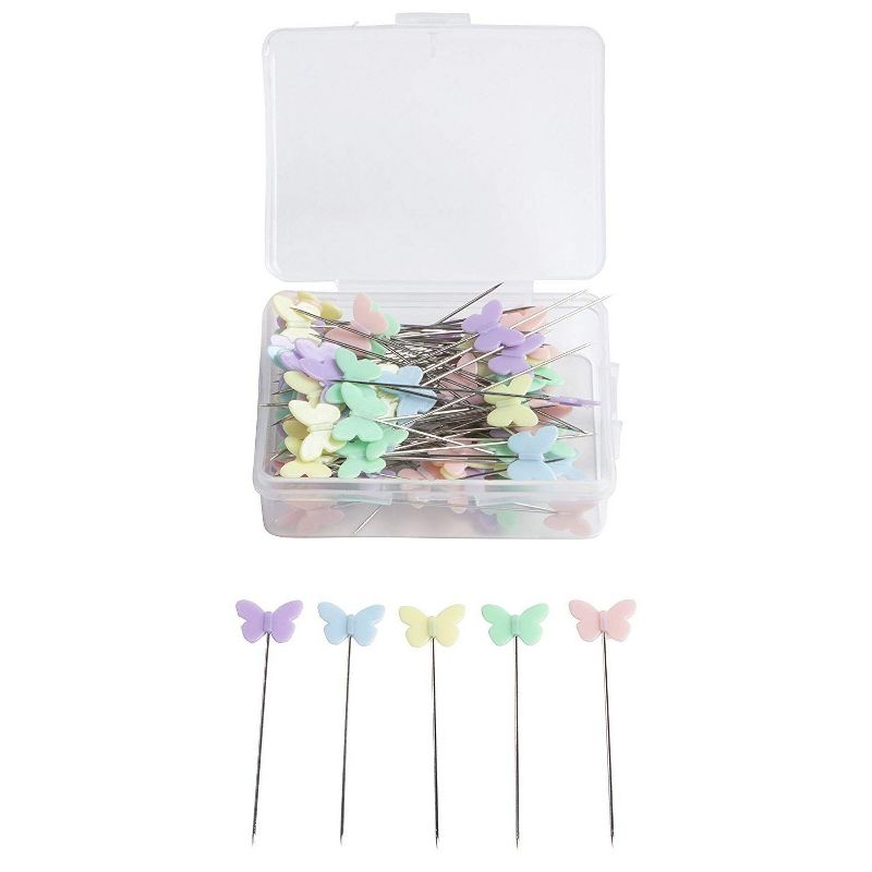 Sewing Pins, Flat Head Quilting Pins in 5 Designs (1.6 to 2 Inches, 475 Pieces)