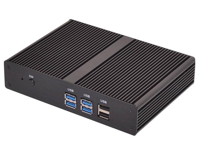 HUNSN Fanless Mini PC, Intel Celeron 3205U/3215U/3755U/3558U, Desktop Computer, HTPC, Kodi Box, Windows 10 Pro/Linux Ubuntu, BM05, AC WiFi2.4+5Ghz/BT/VGA/HDMI/LAN/4USB3.0/2USB2.0, (8G RAM/128G SSD)
