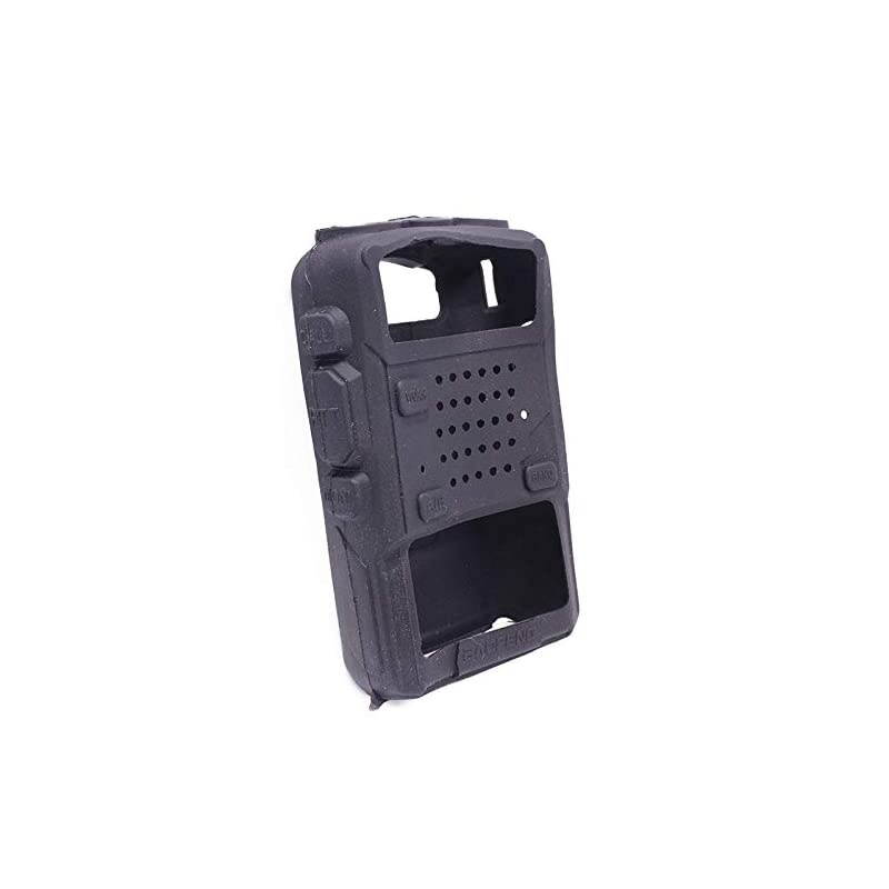 5pcs Handheld Soft Rubber Case Portable Silicone Cover Shell for  UV-5R Walkie Talkie Two Way Radios (Black)