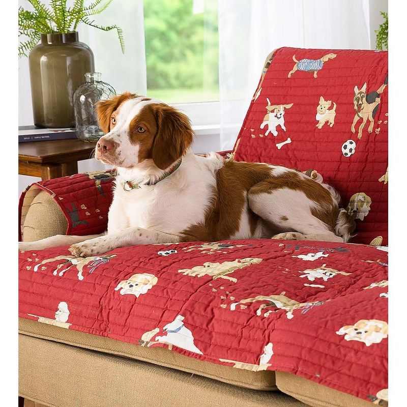 Protective Pet Love Seat Cover, Dog Park Design